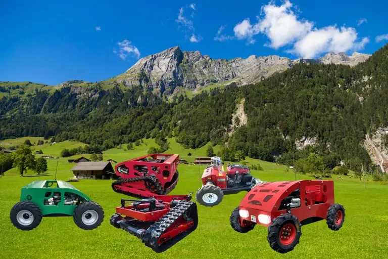 4WD battery powered electric remote control lawnmower