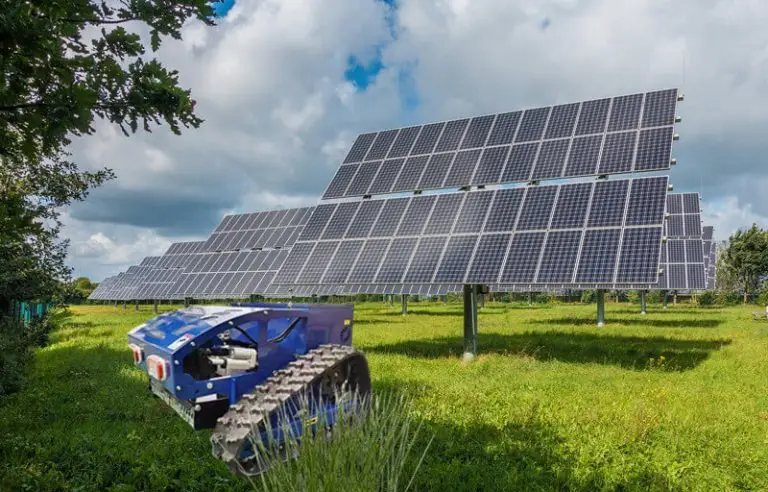 remote control lawn mower for solar farm